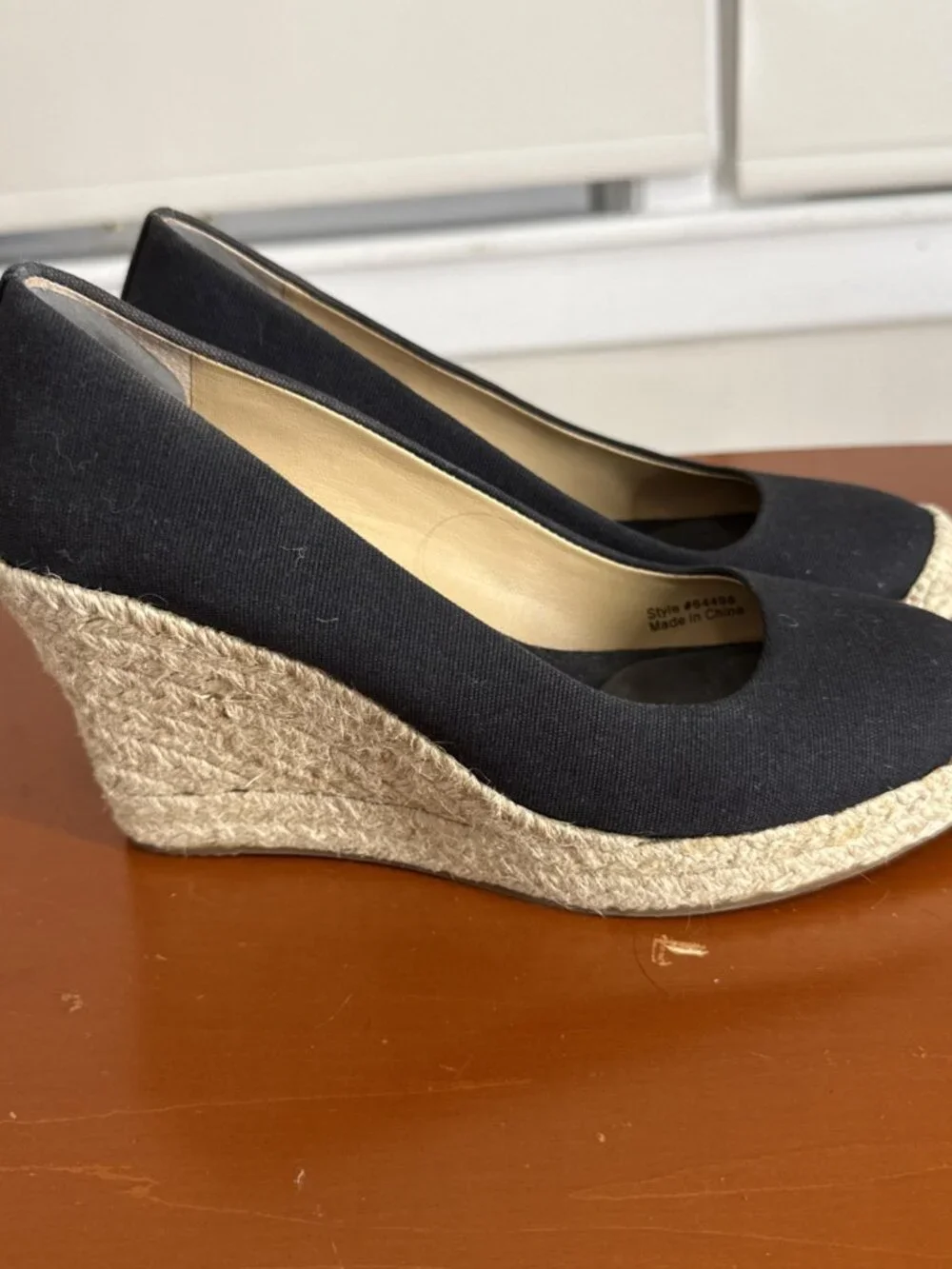 J. Crew Black Seville Espadrille Canvas Jute 3.5